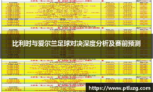 比利时与爱尔兰足球对决深度分析及赛前预测
